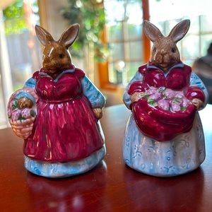 The Edith Bunny Salt and Pepper Shakers